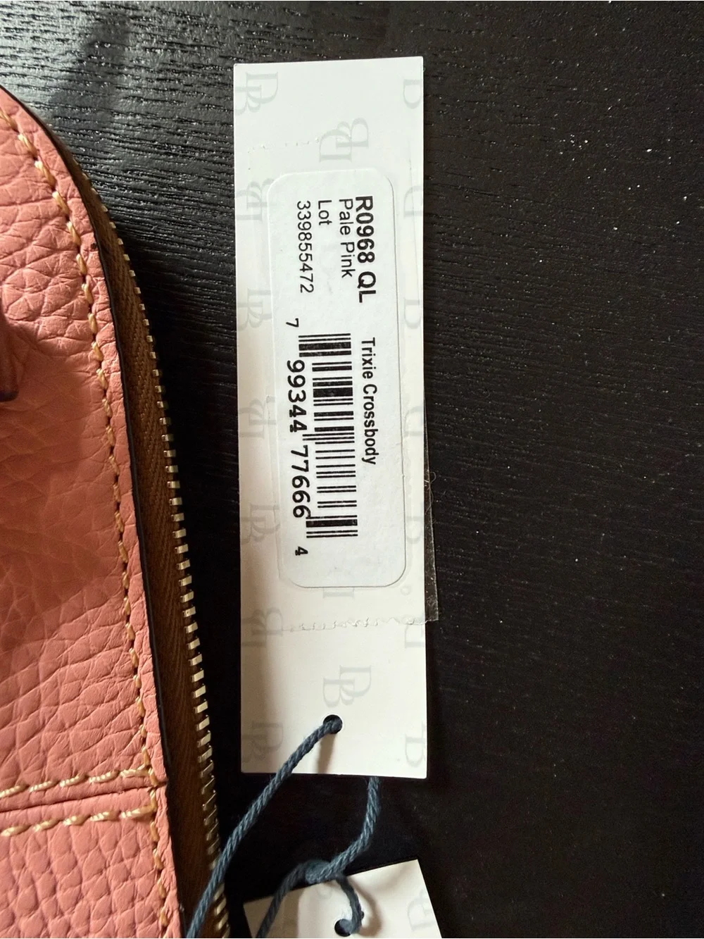 Dooney & Bourke Rose Pink Pebbled Leather Crossbody with Gold Hardware